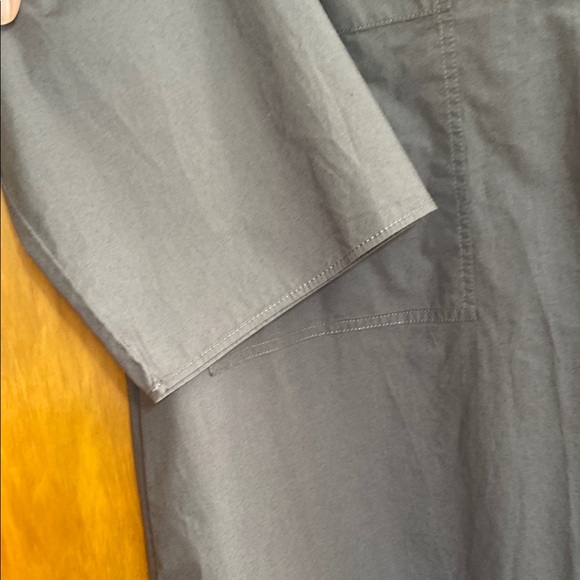 COS Gray Midi Collared Shirt Dress 38” Length 3/4 Sleeves Minimalist Utility - Picture 4 of 9